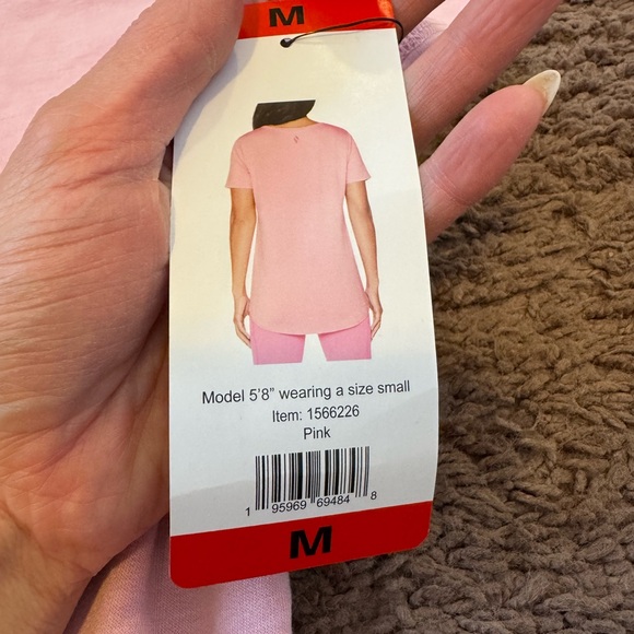 Skechers GoWalk Shirt Tunic Top Curved Hem Pink M $35 NEW - Picture 4 of 8